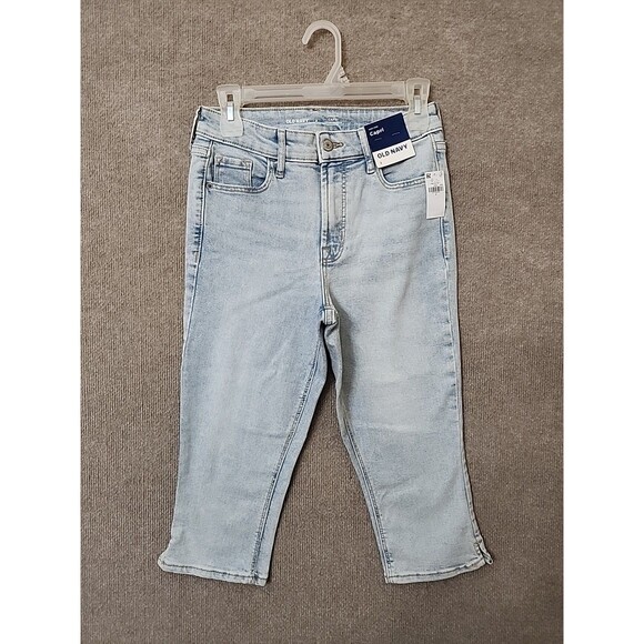 Old Navy Rockstar Slim Capri Jeans Womens 2 Blue Light Wash Stretch NEW - Picture 4 of 13